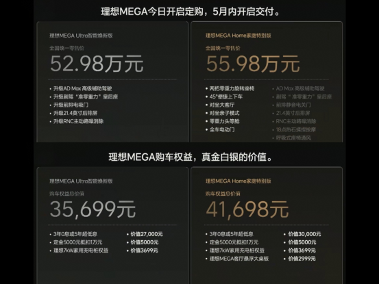 理想MEGA Home正式发布 老款车型支持升级可变9座车！,